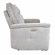 Lexicon Tesoro 6-Piece 2 Recliner Wood & Fabric Power Sectional Set in Mist Gray