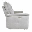 Lexicon Tesoro 6-Piece 3 Recliner Wood & Fabric Sectional Set in Mist Gray