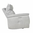 Lexicon Tesoro 6-Piece 3 Recliner Wood & Fabric Power Sectional Set in Mist Gray