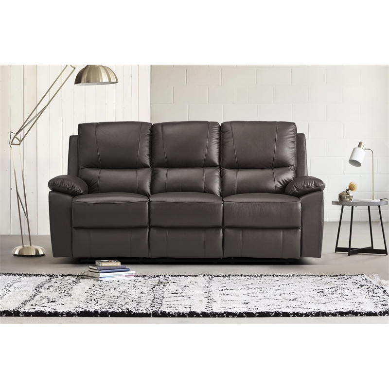 Lexicon Dawson Double Reclining Sofa in Brown