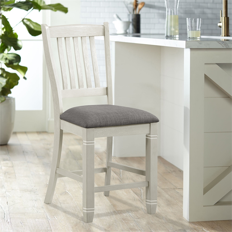 Lexicon Granby Counter Height Dining Chair in Antique White (Set of 2)