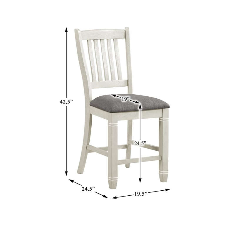 Lexicon Granby Counter Height Dining Chair in Antique White (Set of 2)