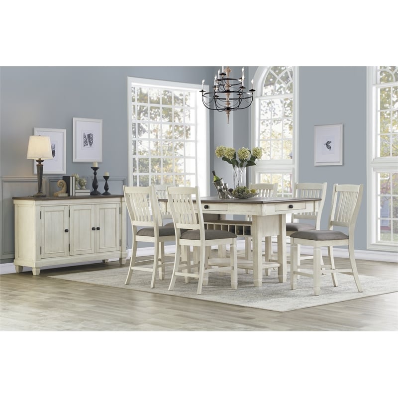 Lexicon Granby Counter Height Dining Chair in Antique White (Set of 2)