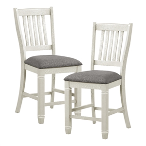 lexicon granby counter height dining chair in antique white (set of 2)