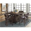 Lexicon Oxton Faux Leather Counter Height Dining Chair in Espresso (Set of 2)