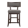 Lexicon Oxton Counter Height Dining Chair in Gray fabric (Set of 2)