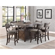 Lexicon Oxton Counter Height Dining Chair in Gray fabric (Set of 2)