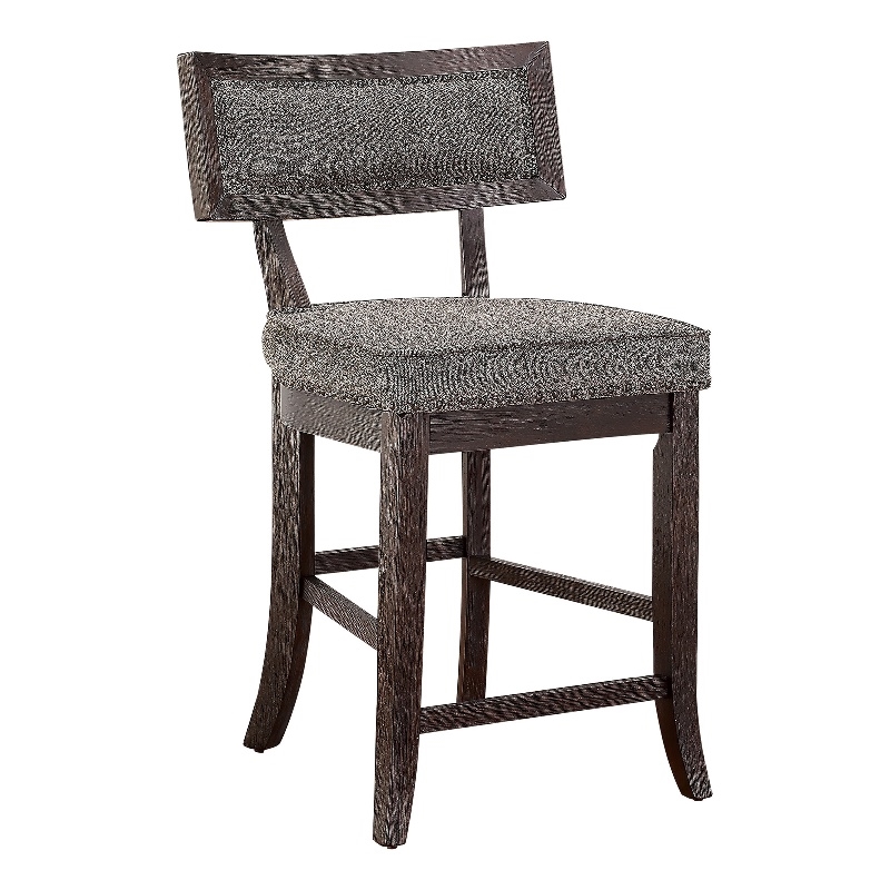Lexicon Oxton Counter Height Dining Chair in Gray fabric (Set of 2)