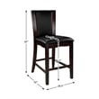 Lexicon Daisy Counter Height Dining Chair in Dark Brown Faux Leather (Set of 2)