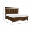 Lexicon Frazier Park Queen Platform Bed with Drawers in Brown Cherry