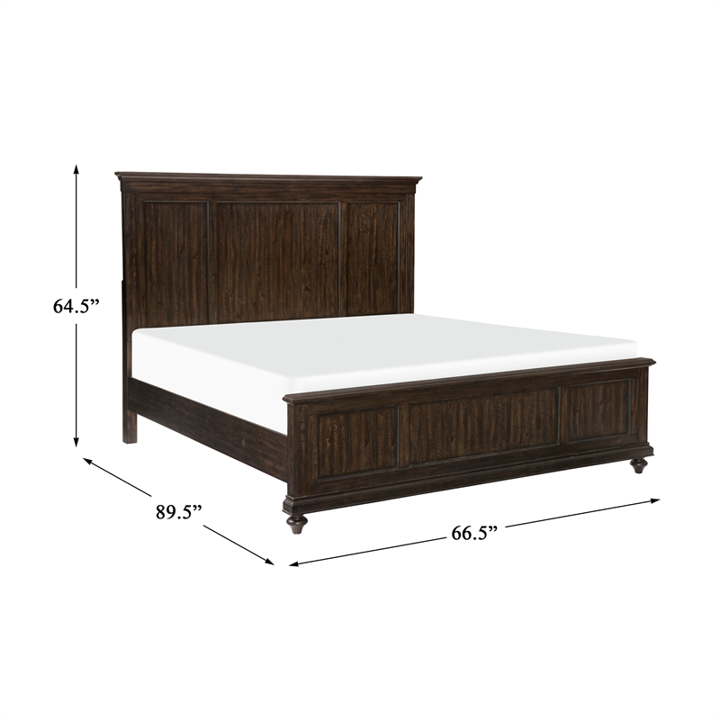 Lexicon Cardano Queen Bed in Driftwood Charcoal