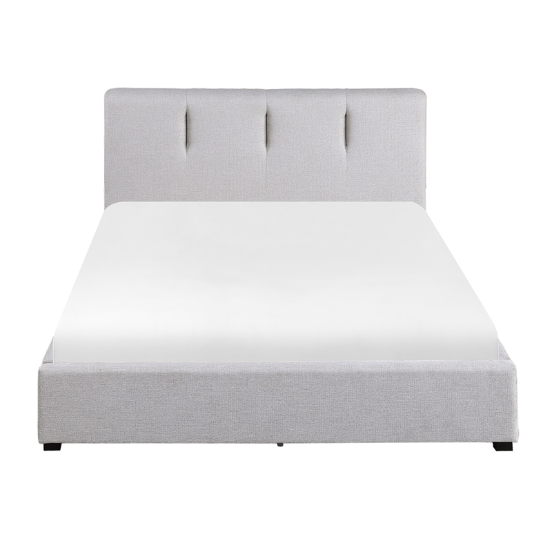 Lexicon Aitana Fabric Upholstered Full Platform Bed in Gray