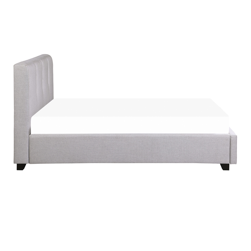 Lexicon Aitana Fabric Upholstered Full Platform Bed in Gray