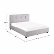 Lexicon Aitana Fabric Upholstered Full Platform Bed in Gray