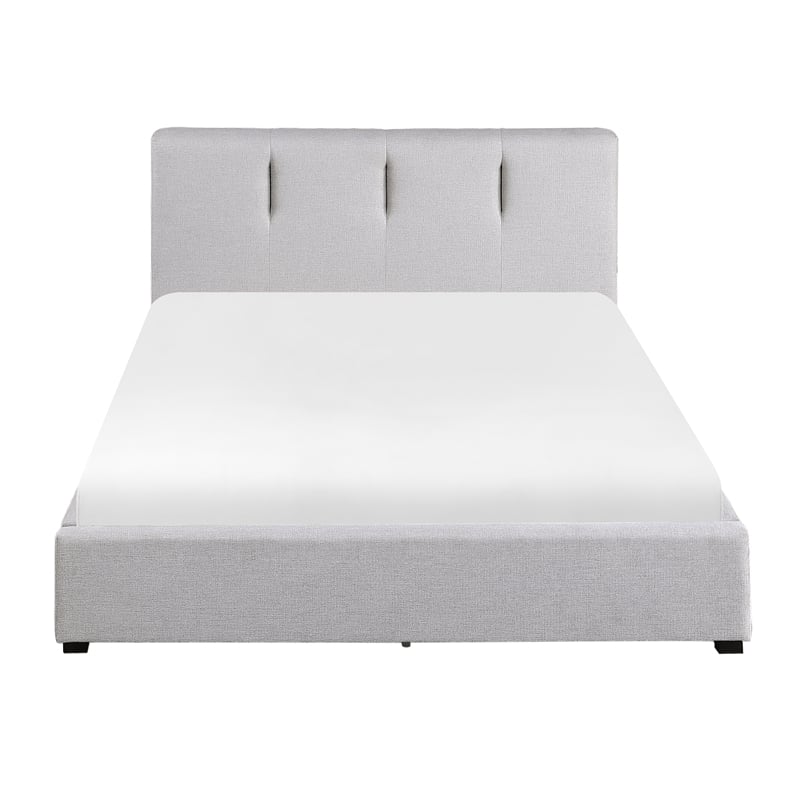 Lexicon Aitana Solid Wood California King Platform Bed in Gray