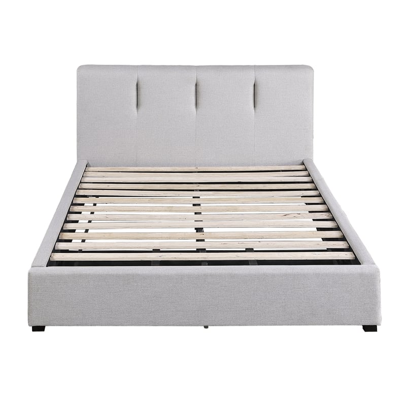 Lexicon Aitana Solid Wood California King Platform Bed in Gray