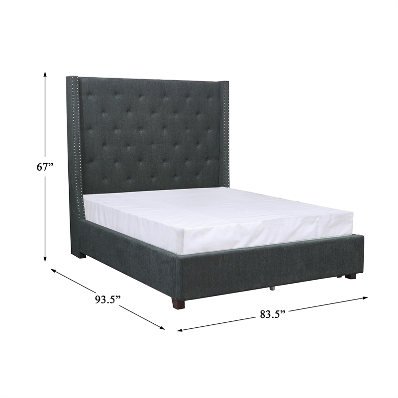 Lexicon Fairbon California King Bed in Gray