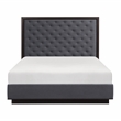 Lexicon Larchmont Asian Hardwood Queen Bed in Charcoal