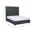 Lexicon Fairbon Asian Hardwood Full Bed in Gray