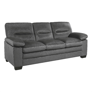 lexicon keighly fabric upholstered sofa in dark gray color