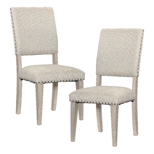 lexicon fallon upholstered dining room side chair (set of 2) in weathered beige