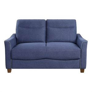 lexicon harstad fabric upholstered love seat in blue color