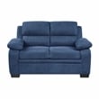 Lexicon Holleman Fabric Upholstered Love Seat in Blue Color