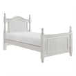 Lexicon Clementine Rubberwood and MDF Board Twin Platform Bed in White