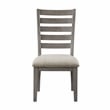 Lexicon Tigard Asian Hardwood Dining Room Side Chair in Gray (Set of 2)