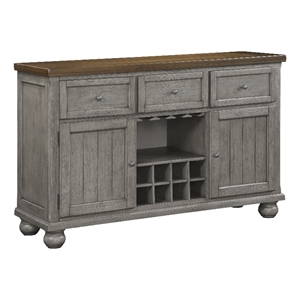 Lexicon Contemporary Wood and MDF Board Dining Room Server in Gray