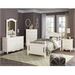Lexicon Traditional Wood MDF Board Twin Platform Bed with Twin Trundle in White