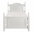 Lexicon Traditional Wood MDF Board Twin Platform Bed with Twin Trundle in White