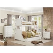 Lexicon Clementine Rubberwood Twin/Full Bunk Bed with Twin Trundle in White