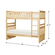 Lexicon Contemporary Wood and MDF Board Twin/Twin Bunk Bed in Natural Pine