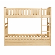 Lexicon Bartly Pine Wood Twin/Twin Bunk Bed with Twin Trundle in Natural Pine