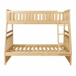 Lexicon Contemporary Wood and MDF Board Twin/Full Bunk Bed in Natural Pine