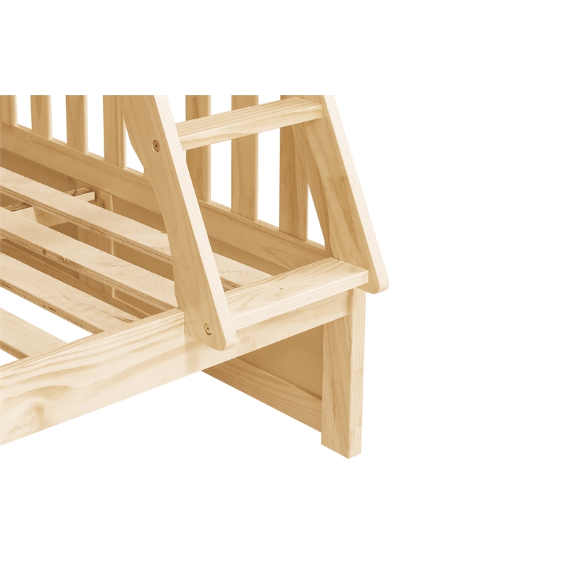 Lexicon Contemporary Wood and MDF Board Twin/Full Bunk Bed in Natural Pine