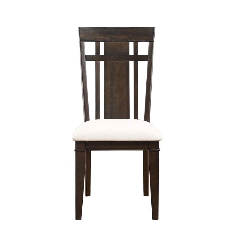 Lexicon Makah Asian Hardwood Dining Room Side Chair in Dark Brown (Set of 2)