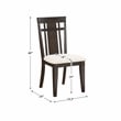 Lexicon Makah Asian Hardwood Dining Room Side Chair in Dark Brown (Set of 2)