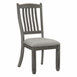Lexicon Granby Pine Wood Dining Room Side Chair in Antique Gray (Set of 2)