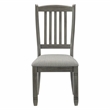 Lexicon Granby Pine Wood Dining Room Side Chair in Antique Gray (Set of 2)
