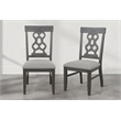 Lexicon Granby Pine Wood Dining Room Side Chair in Antique Gray (Set of 2)