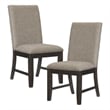 Lexicon Traditional Wood Dining Room Side Chair in Wire Brushed Brown (Set of 2)