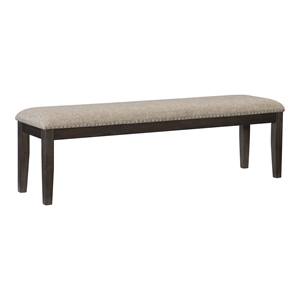 Lexicon Traditional Wood Dining Room Bench in Wire Brushed Brown