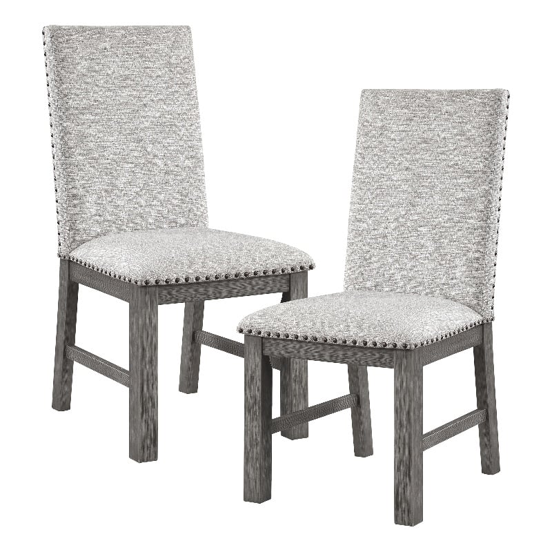 Lexicon Traditional Wood Dining Room Side Chair in Gray (Set of 2)