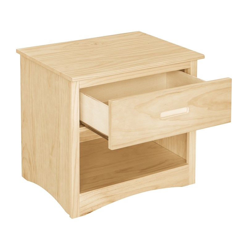 Lexicon Contemporary Wood and MDF Board Night Stand in Natural Pine