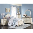 Lexicon Cinderella Wood and MDF Board Night Stand in Antique White/Gray