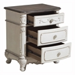 Lexicon Cinderella Wood and MDF Board Night Stand in Antique White/Gray