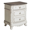 Lexicon Cinderella Wood and MDF Board Night Stand in Antique White/Gray