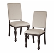 Lexicon Transitional Wood Dining Room Side Chair in Grayish Brown (Set of 2)